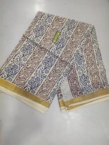 PL Saree Kerala Hand Block Printing